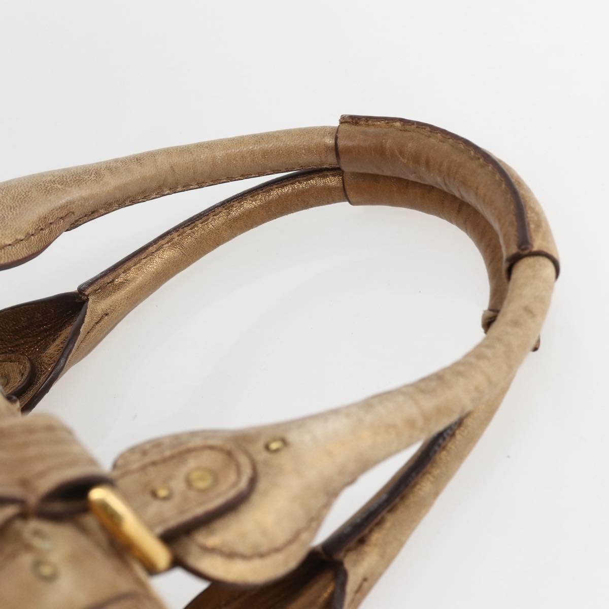 Chloe Pure Paddington Satchel Leather, GOLD, LEATHER, Handbag