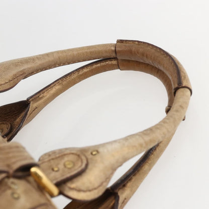 Chloe Pure Paddington Satchel Leather, GOLD, LEATHER, Handbag