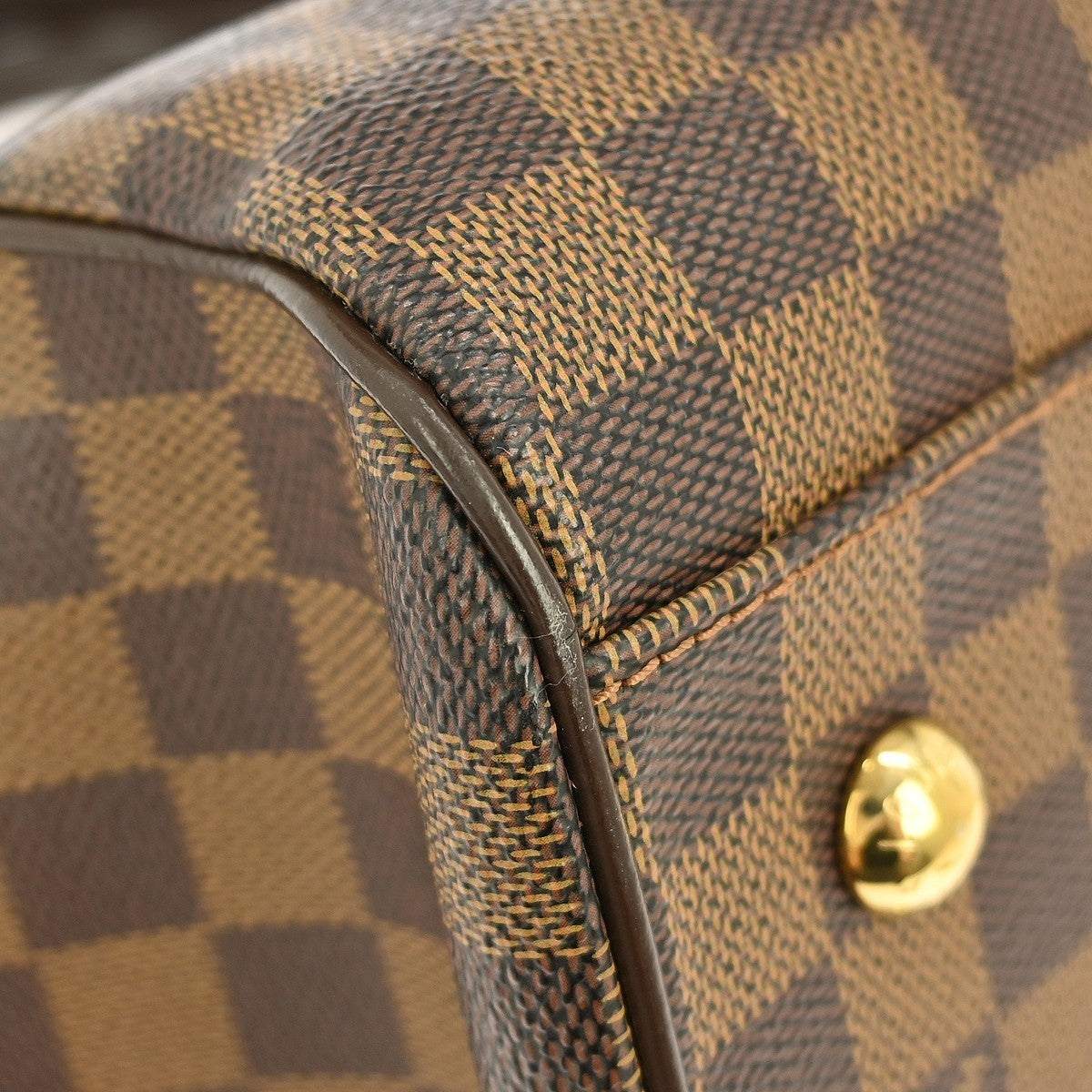 Louis Vuitton Trevi Handbag Damier, BROWN, CANVAS, Tote bag