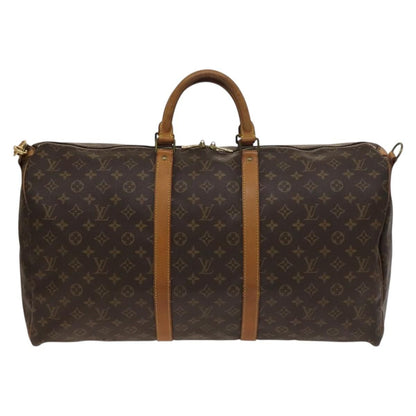 Louis Vuitton Keepall Bandouliere Bag Monogram Canvas, BROWN, CANVAS, Travel bag