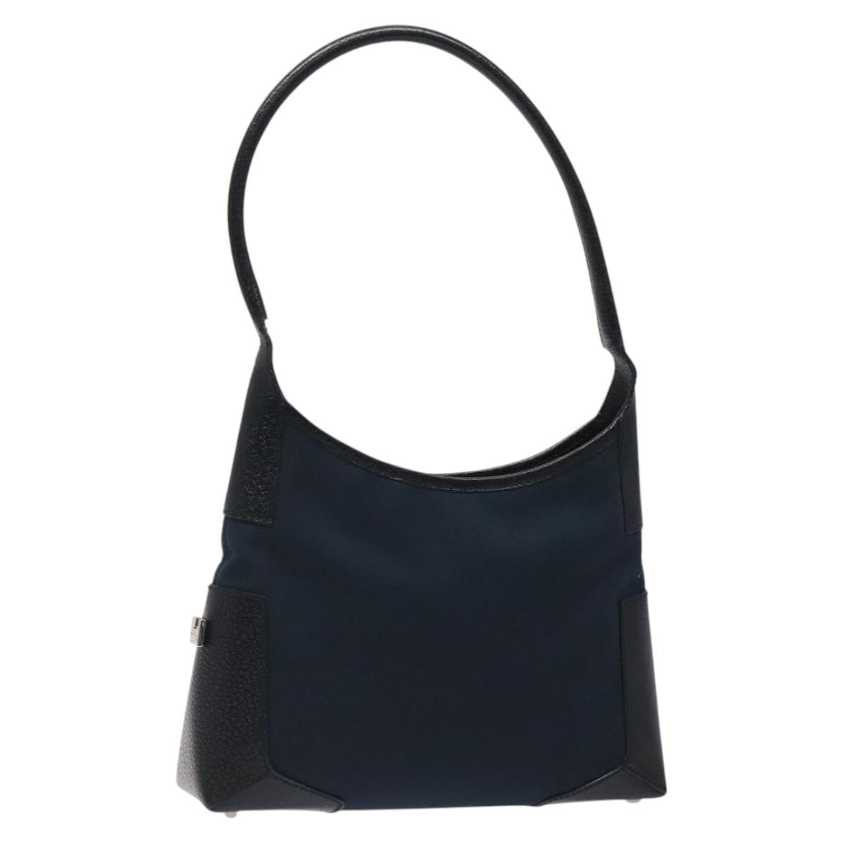 Salvatore Ferragamo Vintage Shoulder Bag Canvas, NAVY, CANVAS, Shoulder bag