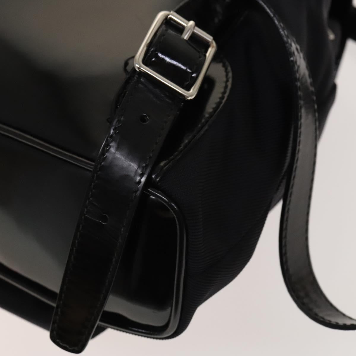 Gucci Vintage Bamboo Backpack Canvas and Leather, BLACK, CANVAS, Backpack