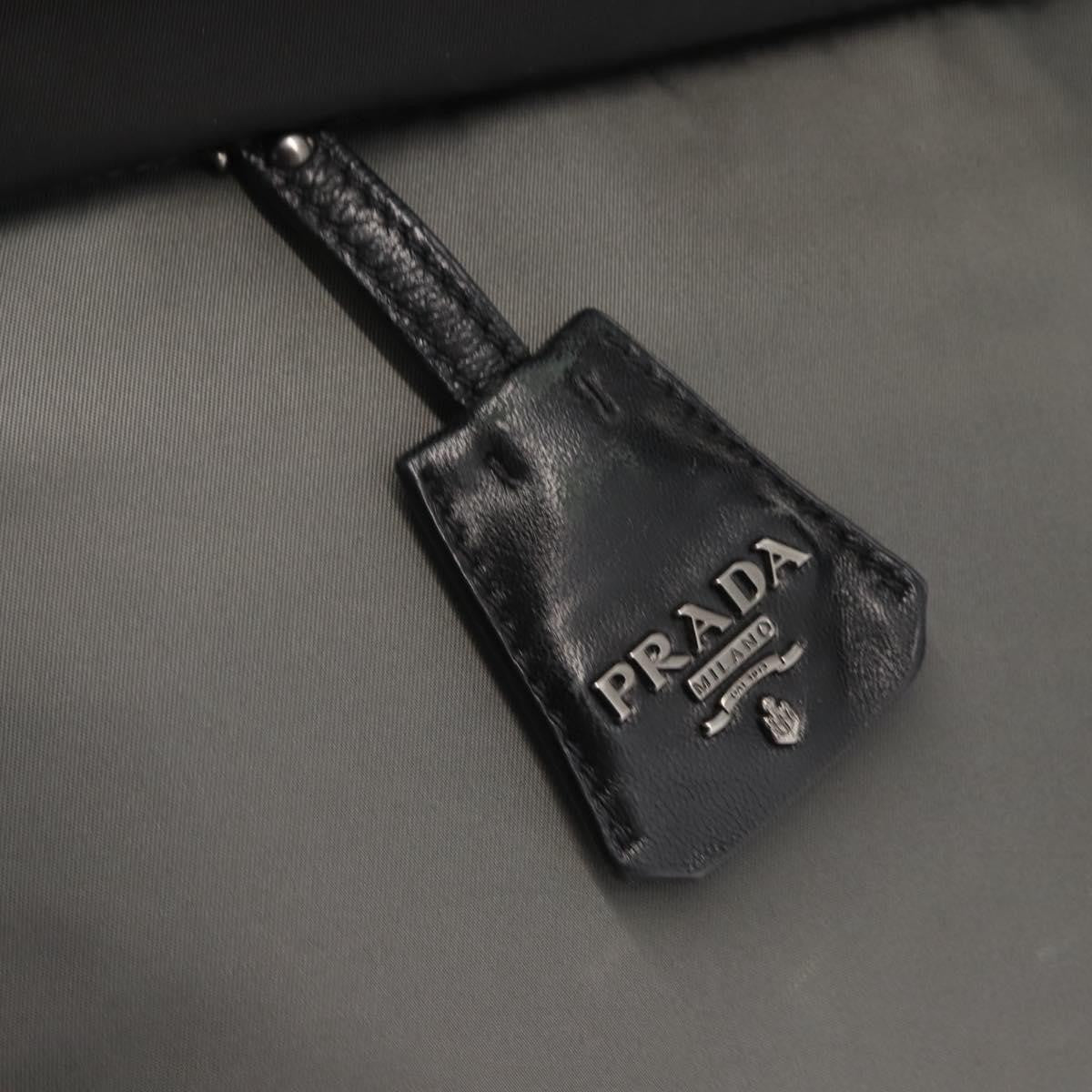 Prada Convertible Double Tote Tessuto, BLACK, NYLON, Handbag