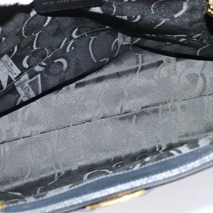 Salvatore Ferragamo Vintage Vara Bow Tote Lizard Embossed Leather, NAVY, LEATHER, Tote bag