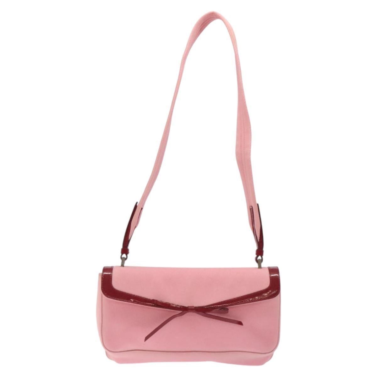 Prada Vintage Shoulder Bag Canvas, PINK, CANVAS, Shoulder bag