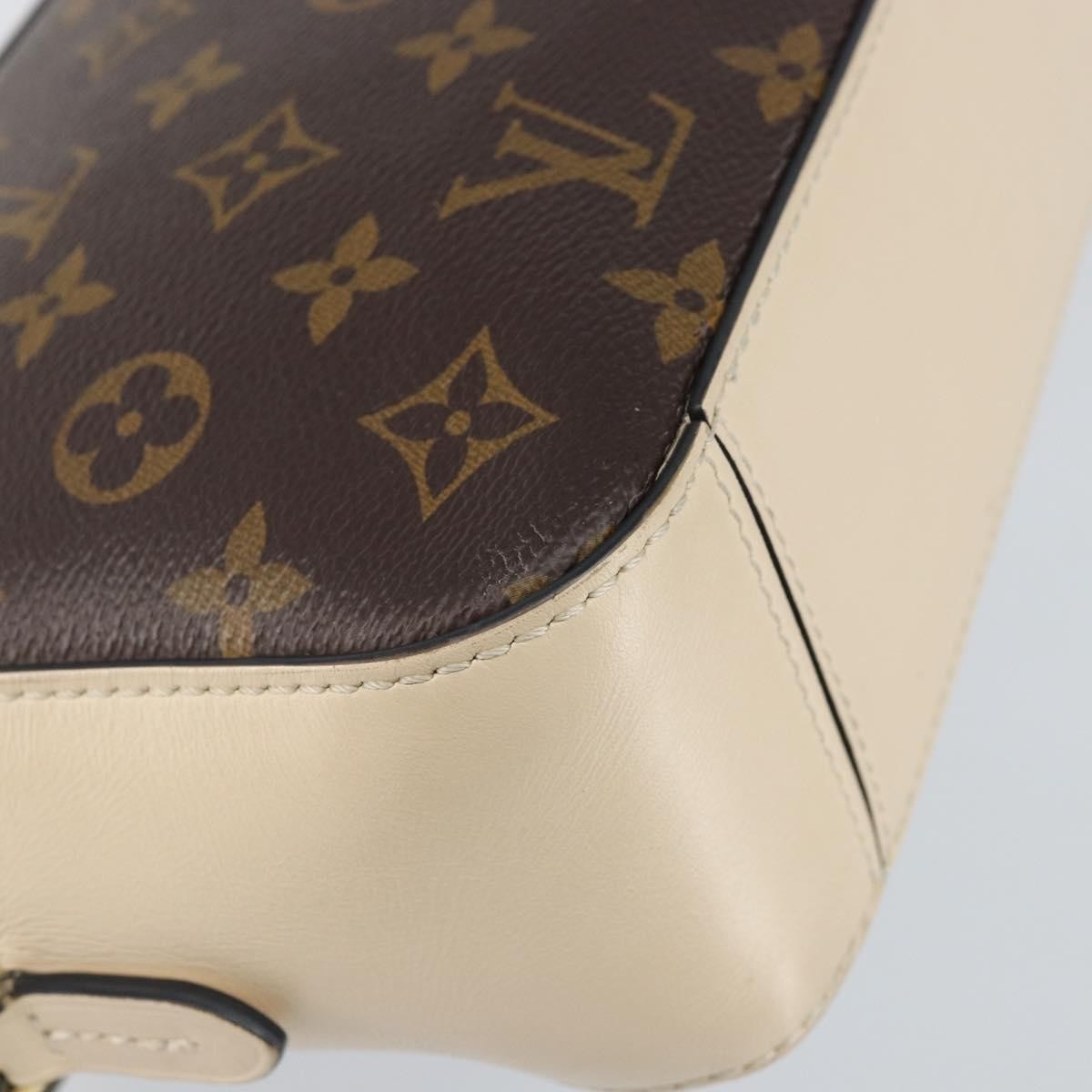 Louis Vuitton Saintonge Handbag Monogram Canvas with Leather, WHITE, CANVAS, Handbag