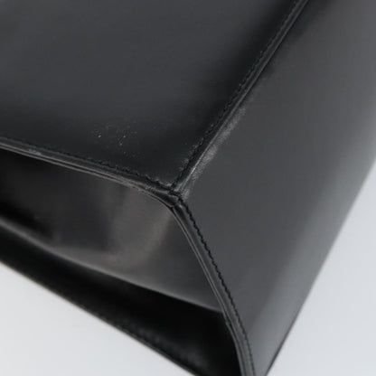 Salvatore Ferragamo Convertible Top Handle Bag Leather, BLACK, LEATHER, Handbag