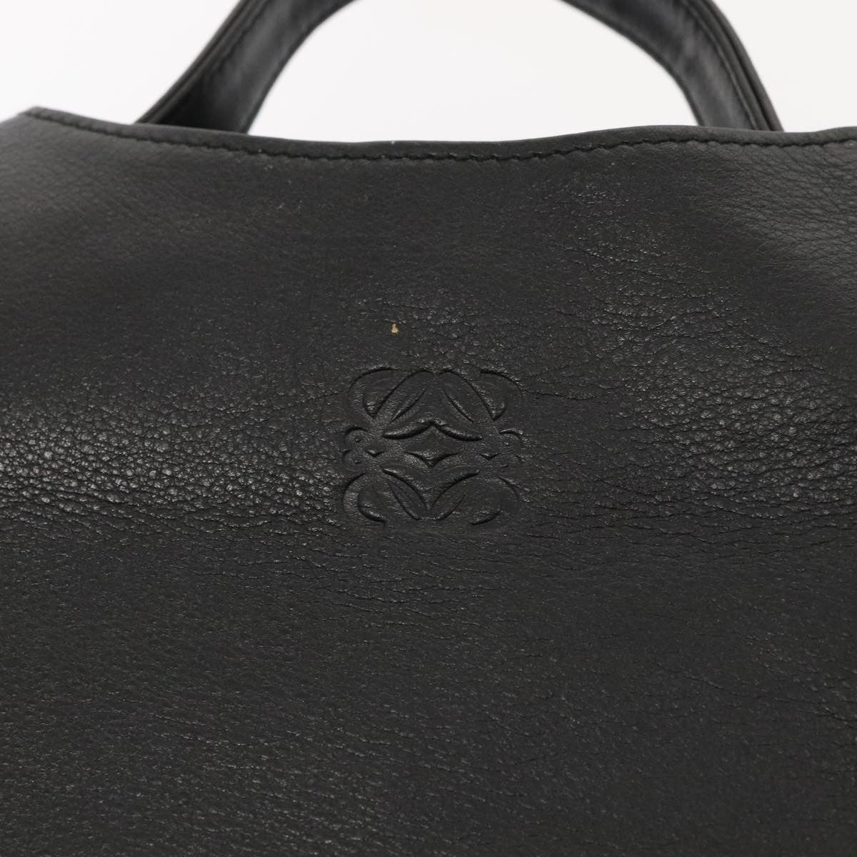 Loewe Anagram handbag Leather, BLACK, LEATHER, Handbag