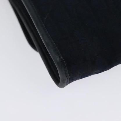 Christian Dior Vintage Chain Flap Shoulder Bag Diorissimo Canvas, NAVY, CANVAS, Shoulder bag