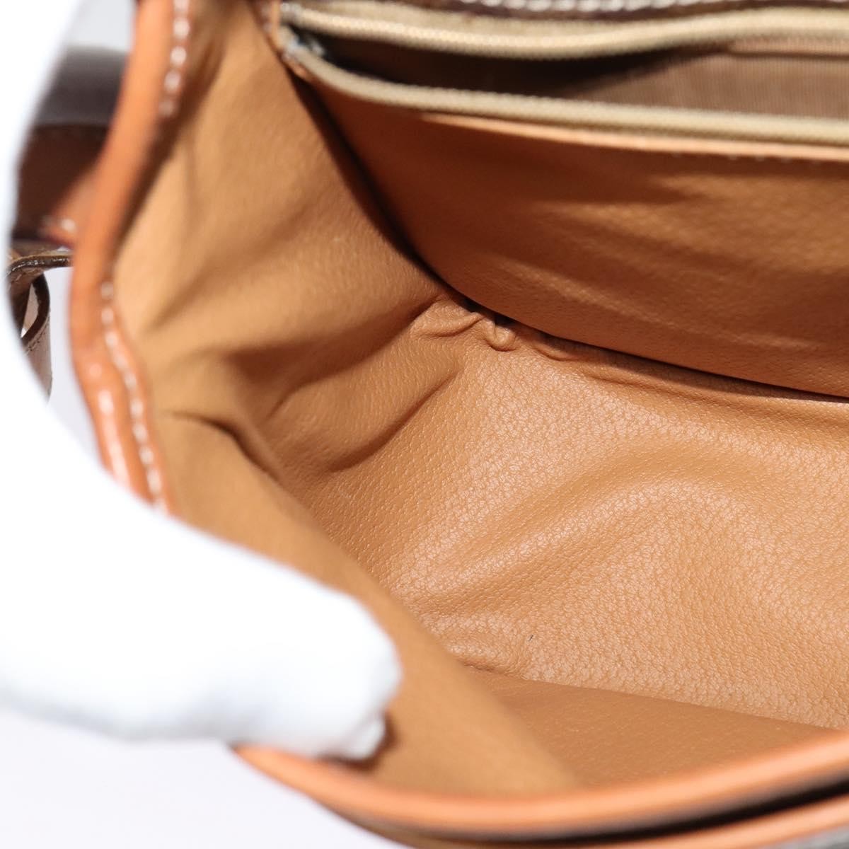 Celine Macadam Shoulder Bag PVC Leather, BROWN, CANVAS, Shoulder bag