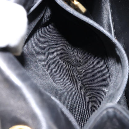 Bally Vintage Handbag Quilted Leather, BLACK, LEATHER, Handbag