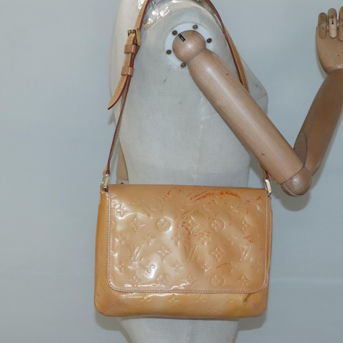 Louis Vuitton Thompson Street Handbag Monogram Vernis, BEIGE, PATENT_LEATHER, Handbag