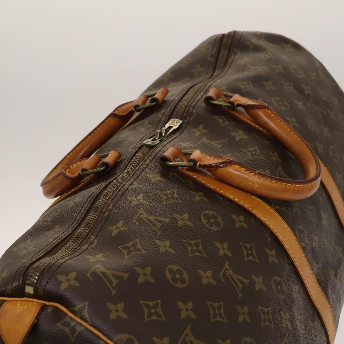 Louis Vuitton Keepall Bag Monogram Canvas, BROWN, CANVAS, Travel bag