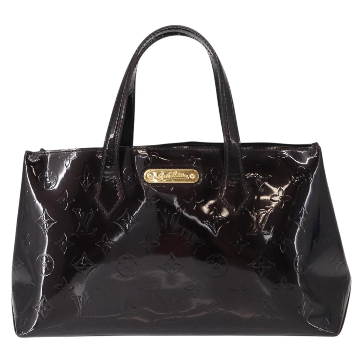 Louis Vuitton Wilshire Handbag Monogram Vernis, BURGUNDY, PATENT_LEATHER, Handbag