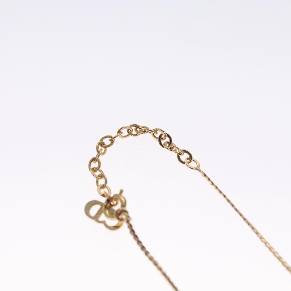 Christian Dior Collar Necklace Metal with Faux Pearls, GOLD, METAL, Necklace