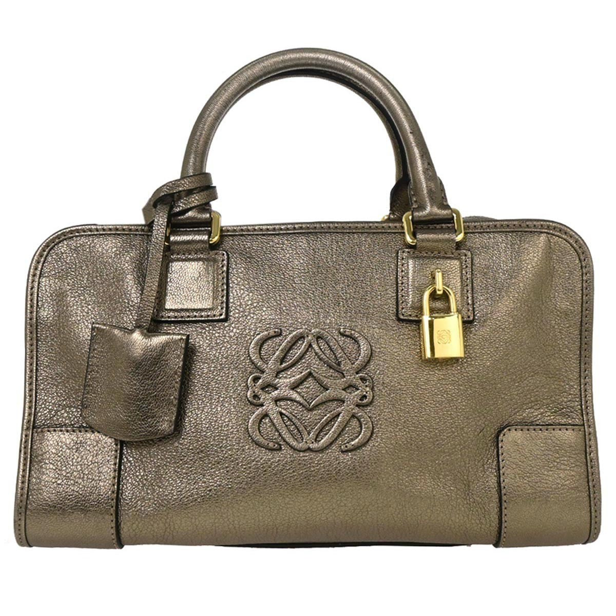 Loewe Amazona Bag Leather, GOLD, LEATHER, Handbag
