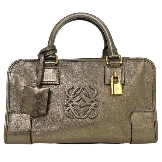 Loewe Amazona Bag Leather, GOLD, LEATHER, Handbag