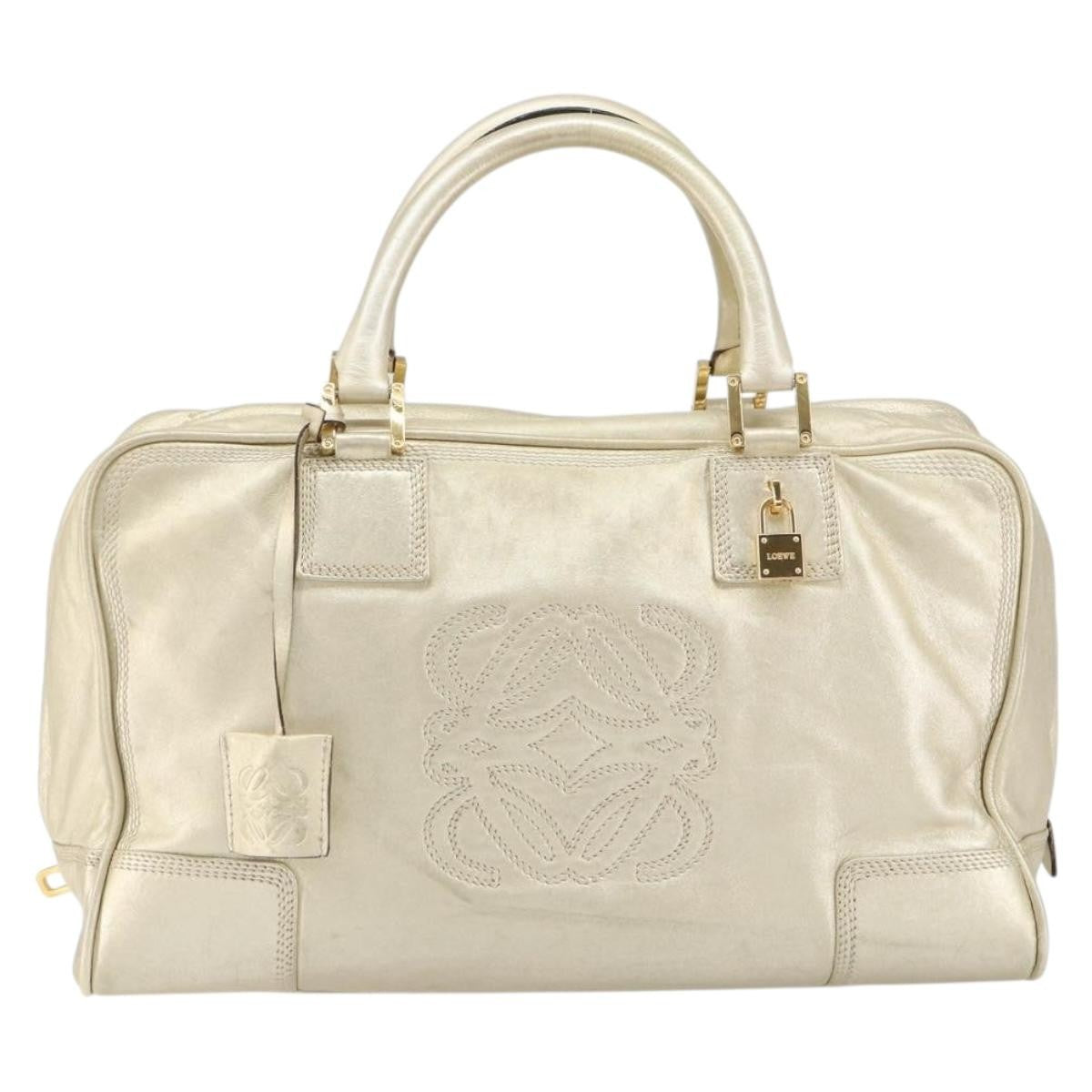 Loewe Amazona Bag Leather, GOLD, LEATHER, Handbag