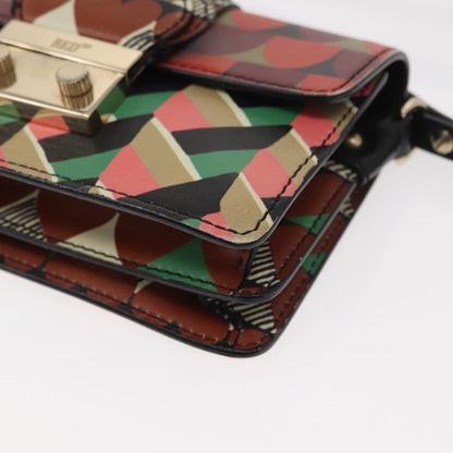 Valentino Garavani Glam Lock Shoulder Bag Printed Leather, MULTICOLOUR, LEATHER, Shoulder bag