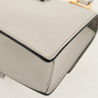 Miu Miu Madras Crystal Buckle Shoulder Bag Leather, WHITE, LEATHER, Shoulder bag