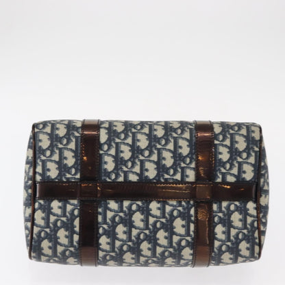 Christian Dior Vintage Trotter Boston Bag Diorissimo Canvas, NAVY, CANVAS, Handbag