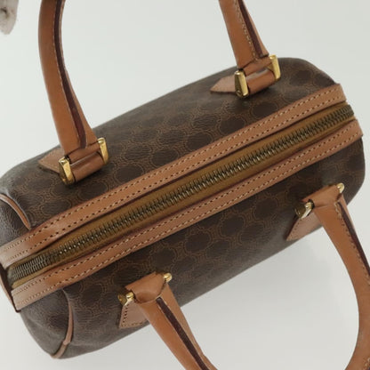 Celine Macadam Handbag Macadam with leather, BROWN, CANVAS, Handbag