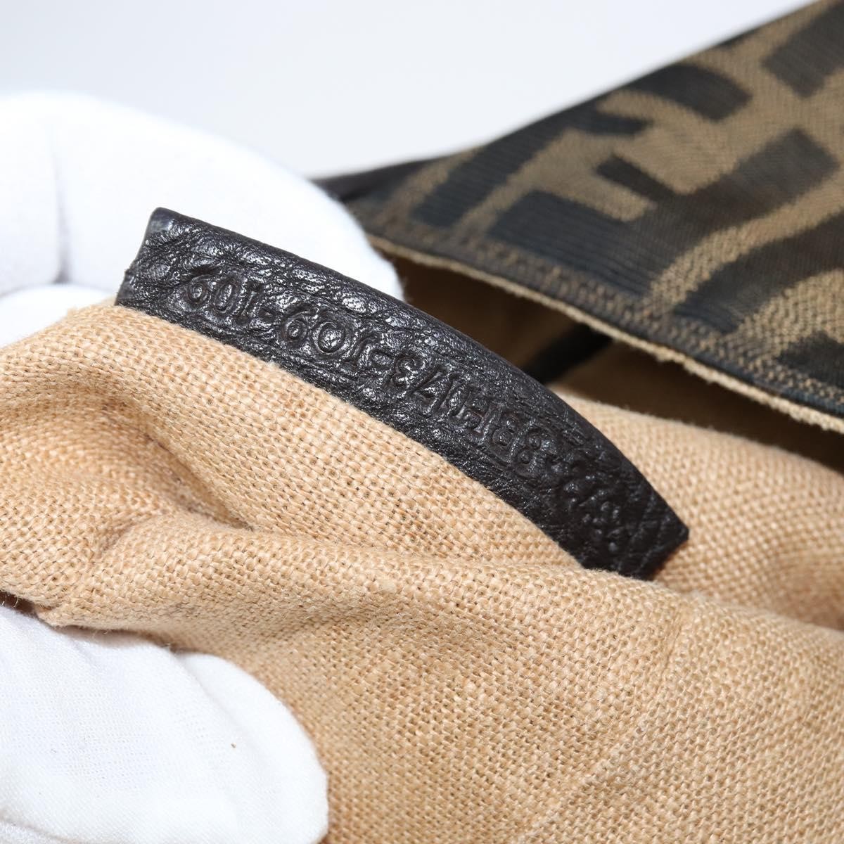 Fendi Open Shopping Tote Zucca Canvas, BROWN, CANVAS, Tote bag