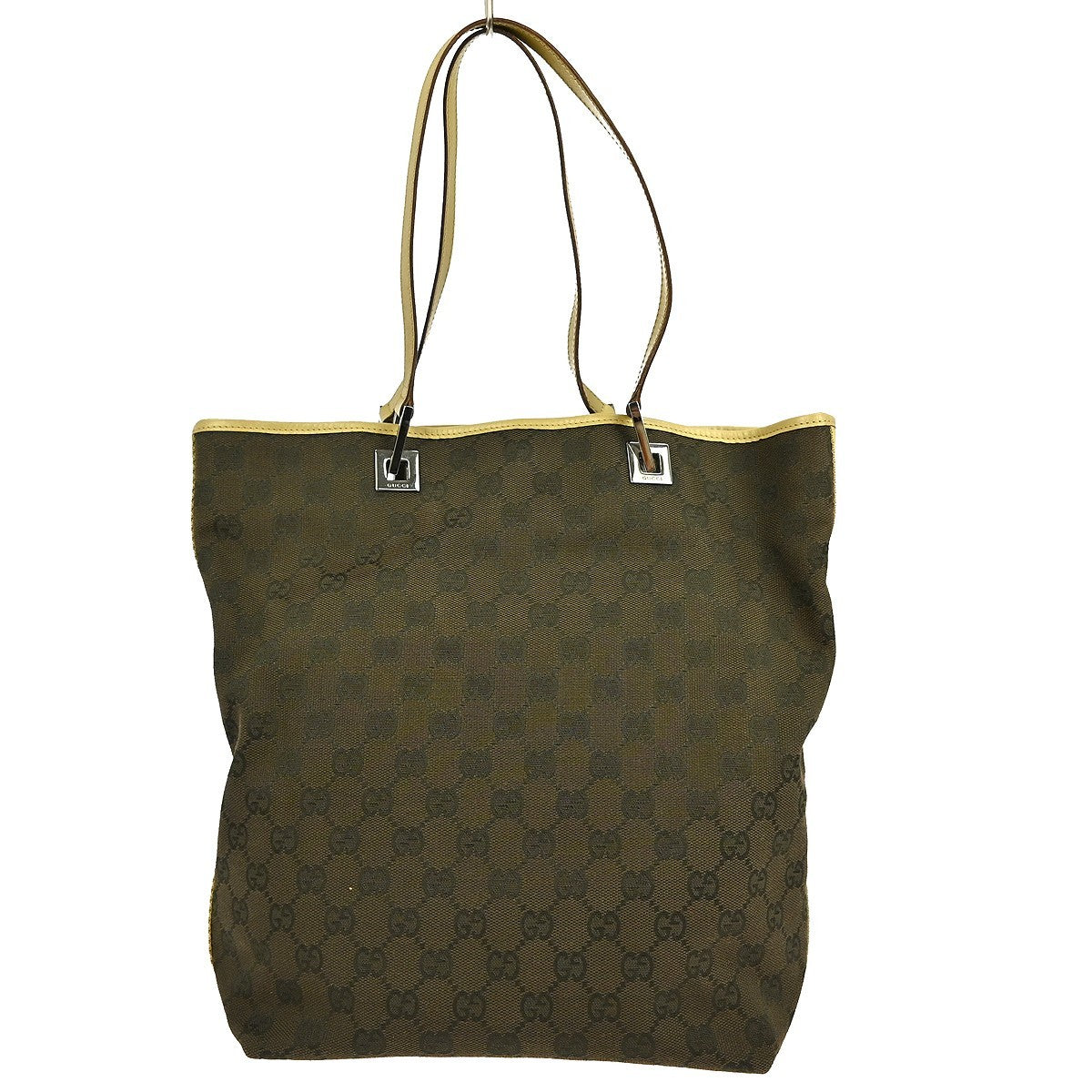 Gucci Vintage Bucket Shopping Tote GG Canvas, BROWN, CANVAS, Tote bag