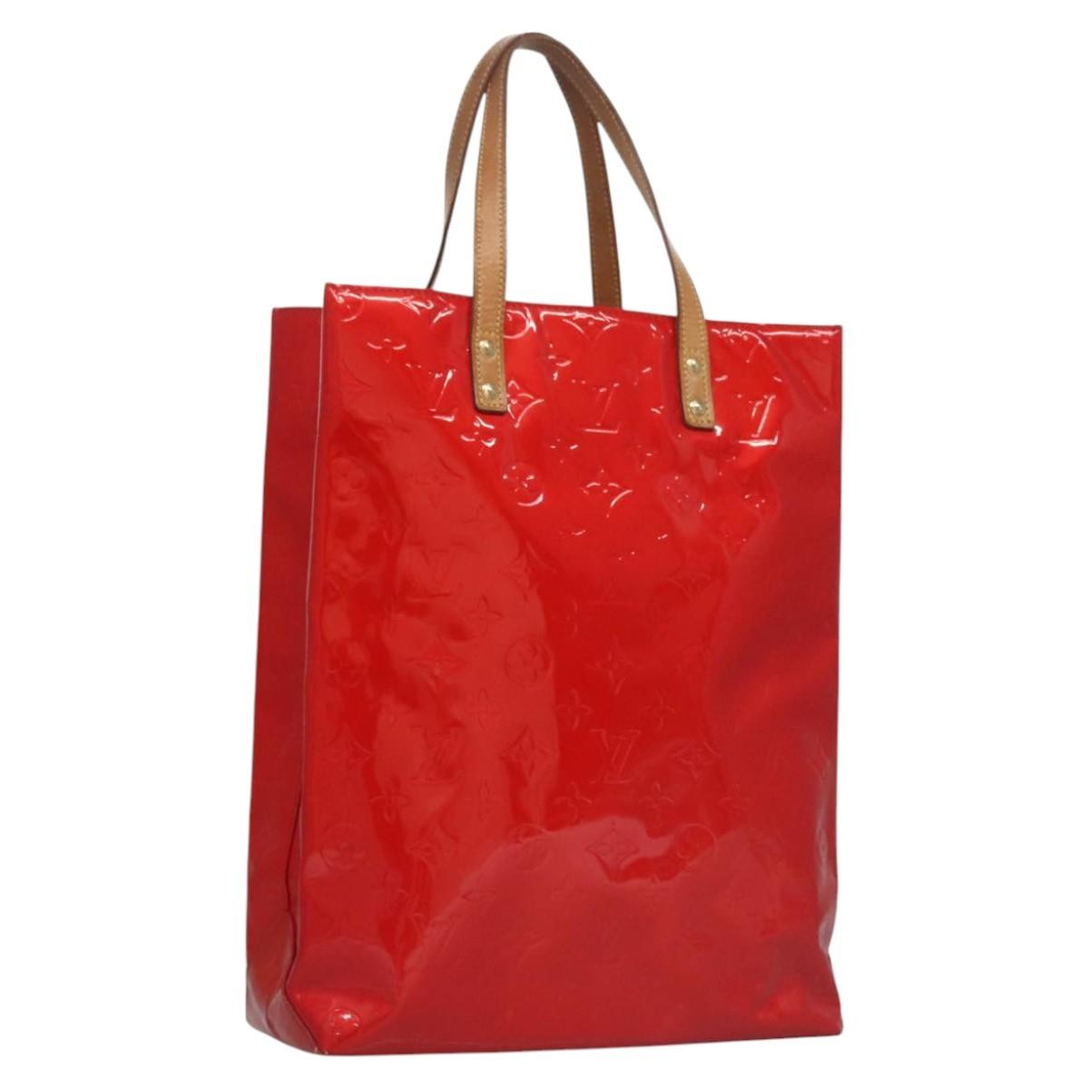 Louis Vuitton Reade Handbag Monogram Vernis, RED, PATENT_LEATHER, Handbag