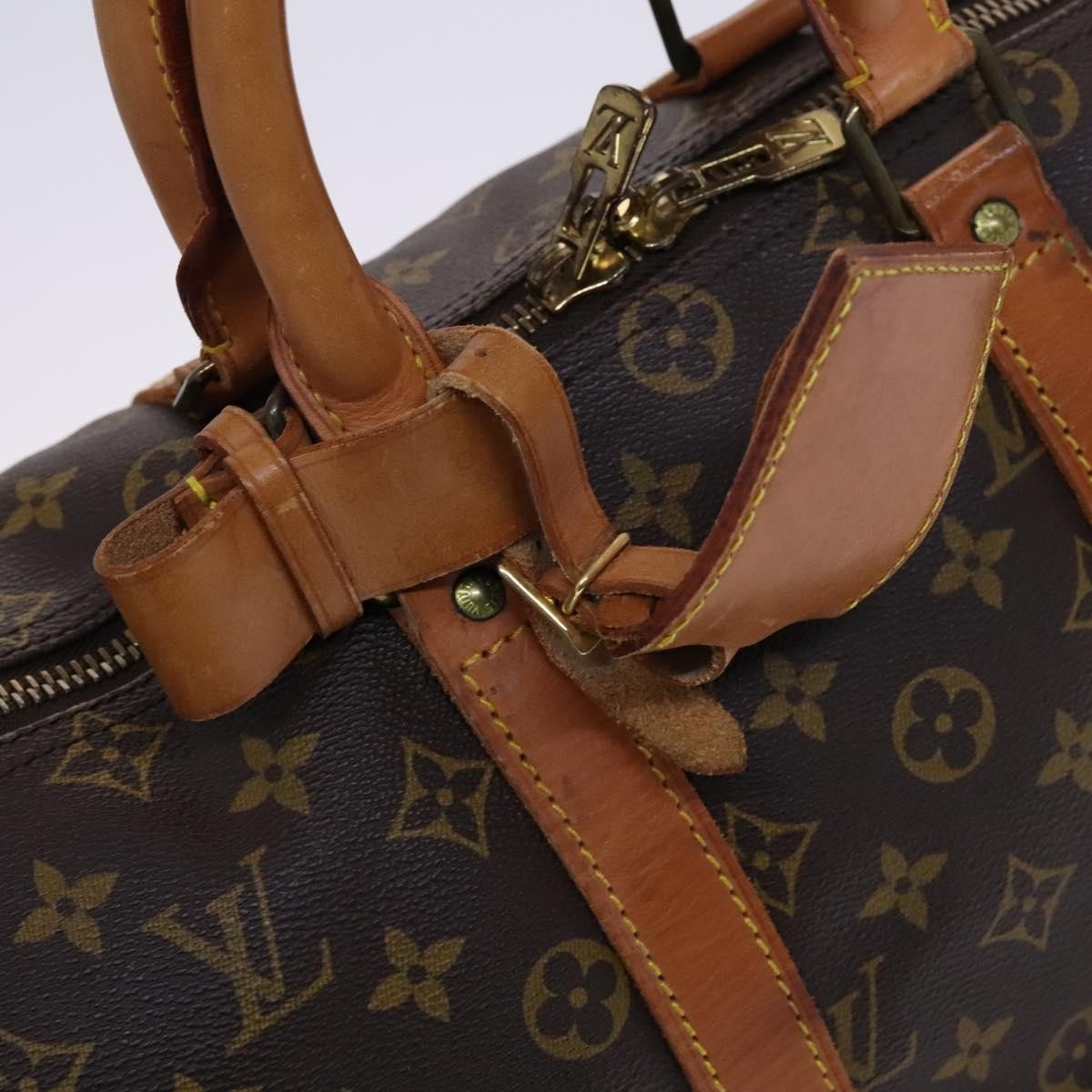 Louis Vuitton Keepall Bag Monogram Canvas, BROWN, CANVAS, Travel bag