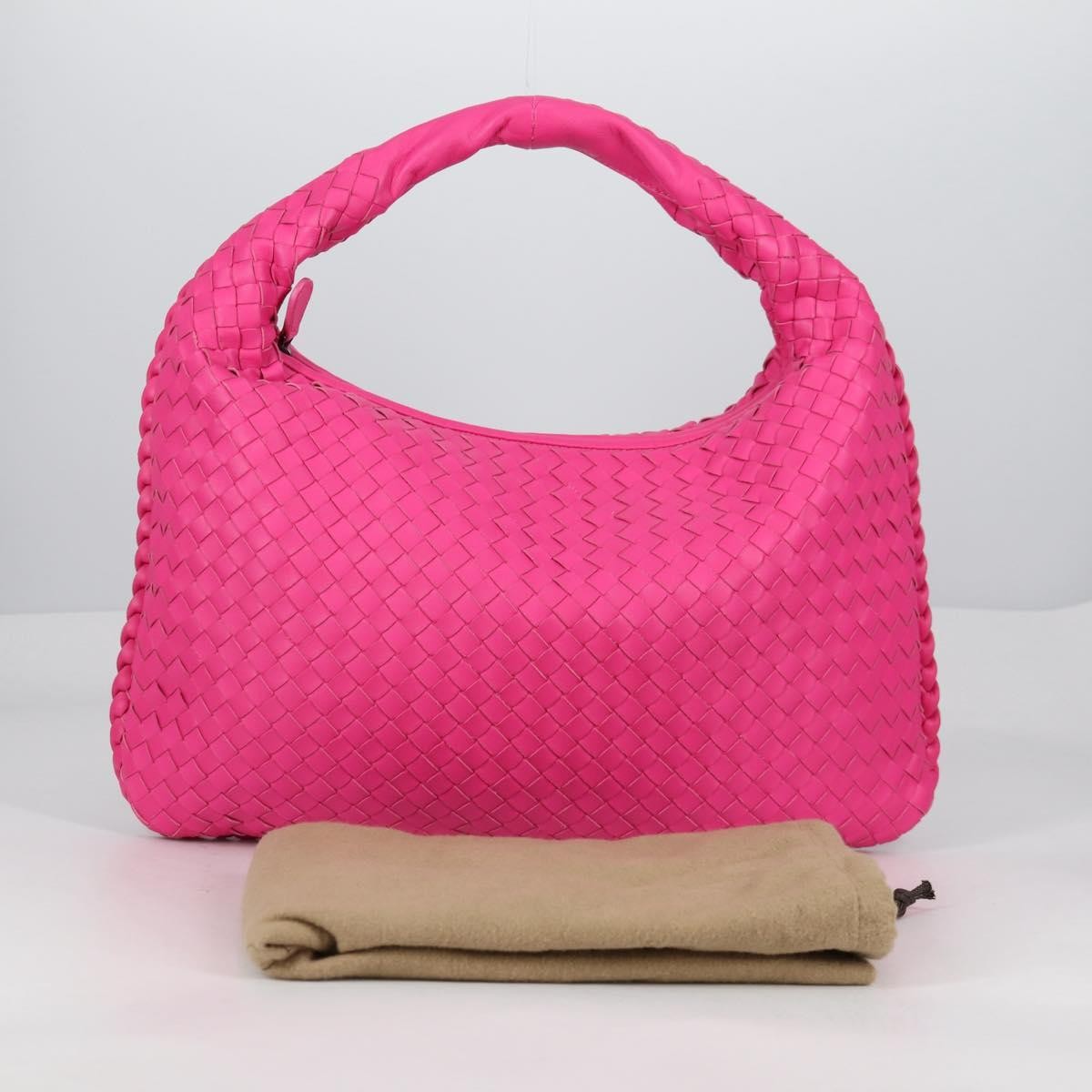 Bottega Veneta Veneta Hobo Intrecciato Nappa, PINK, LEATHER, Handbag