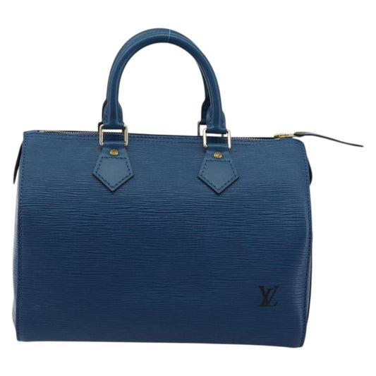 Louis Vuitton Speedy Handbag Epi Leather, Blue, Leather, Handbag