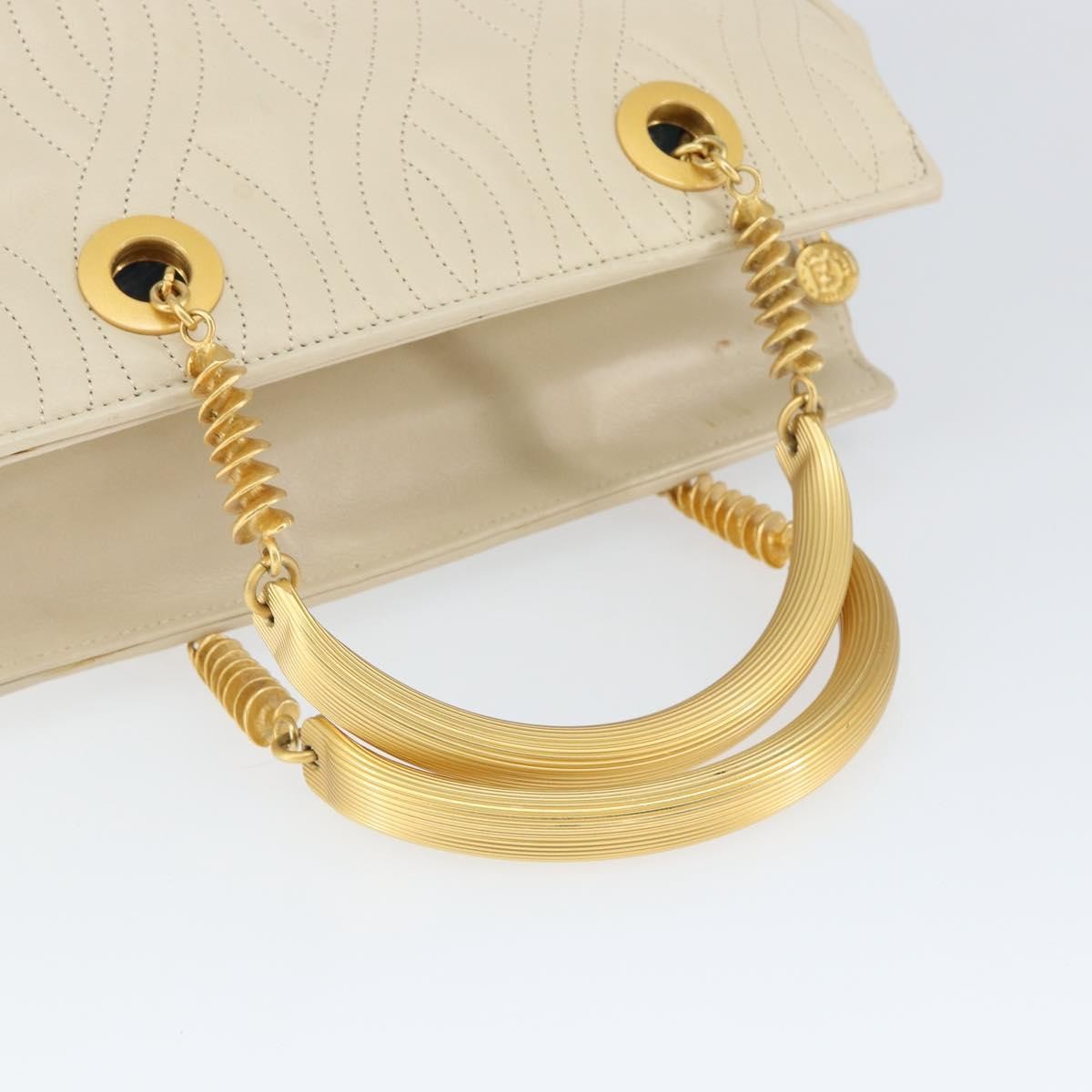 Fendi Wave Stitch Handbag Leather, BEIGE, LEATHER, Handbag