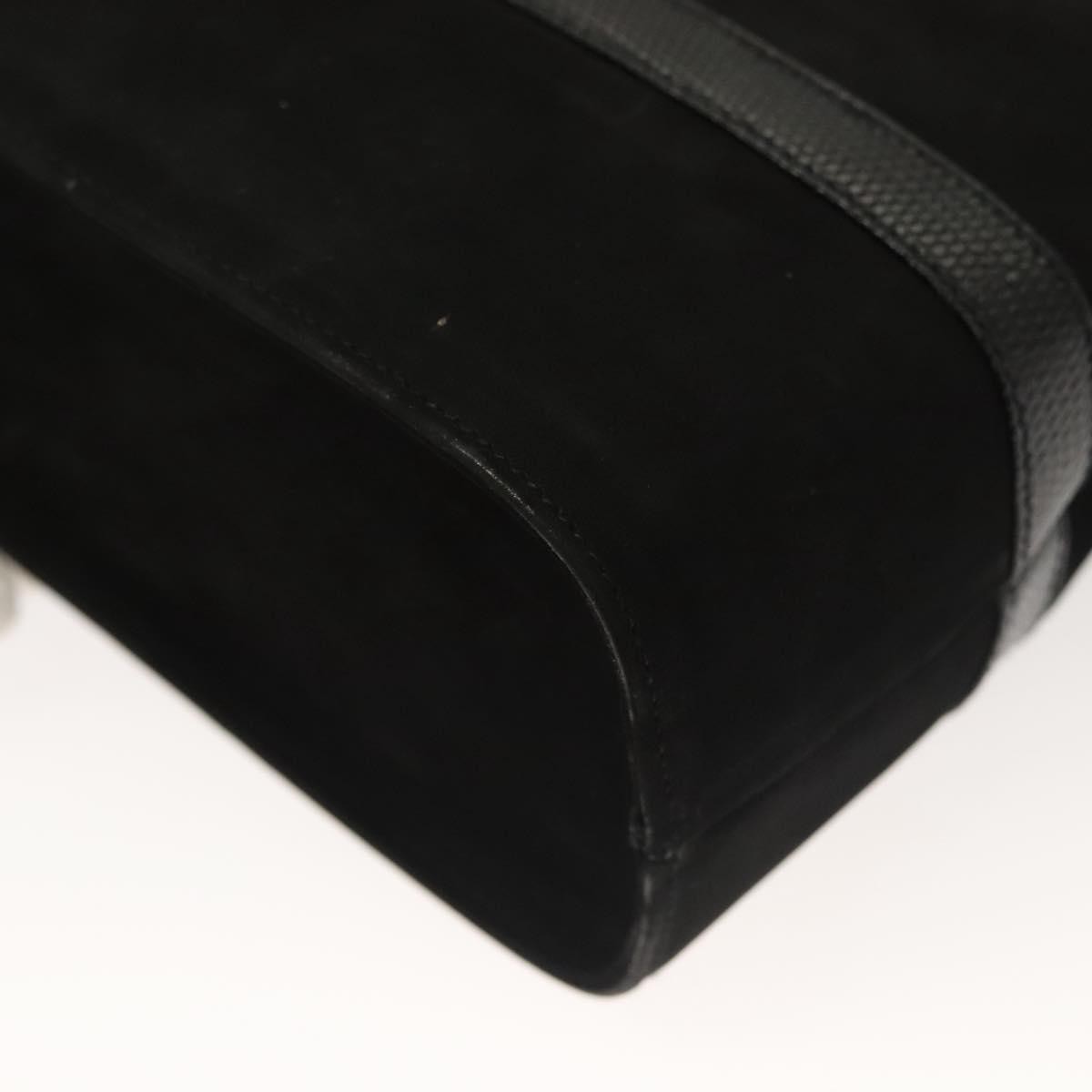 Salvatore Ferragamo Vala Shoulder Bag Suede, BLACK, SUEDE, Shoulder bag