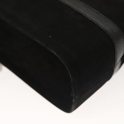 Salvatore Ferragamo Vala Shoulder Bag Suede, BLACK, SUEDE, Shoulder bag