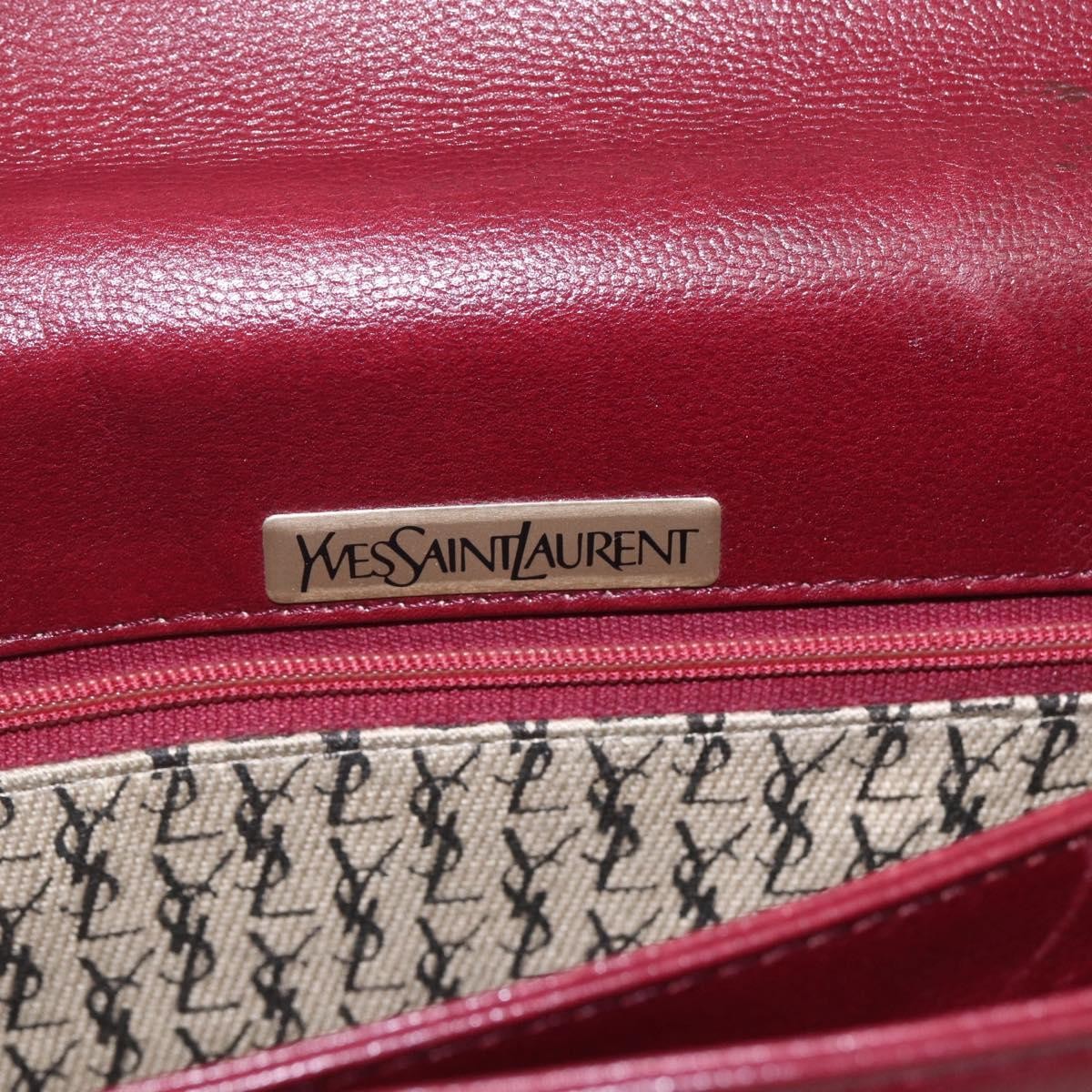 Saint Laurent Vintage Shoulder Bag Leather, RED, LEATHER, Shoulder bag