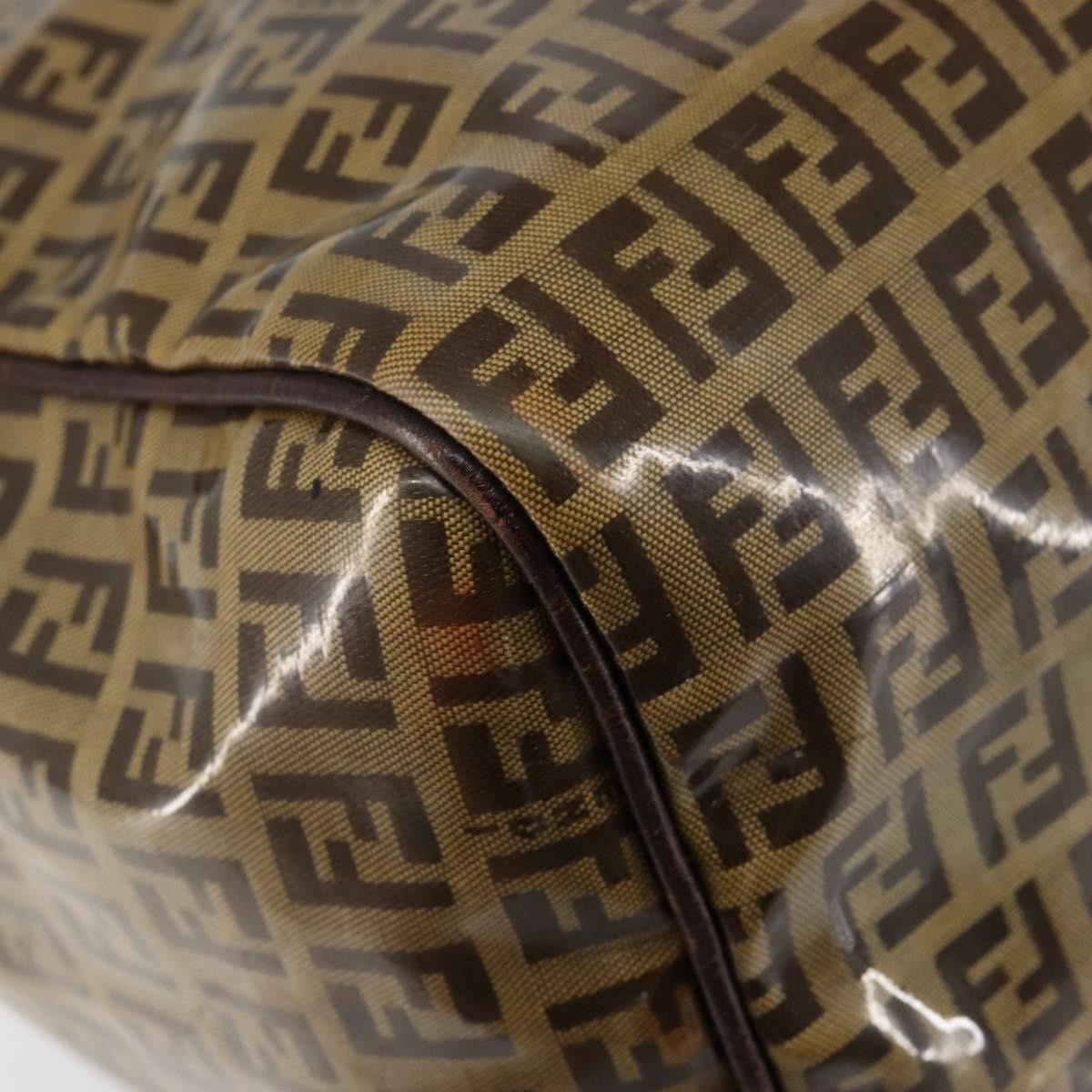 Fendi Zip Tote Canvas, BEIGE, CANVAS, Tote bag