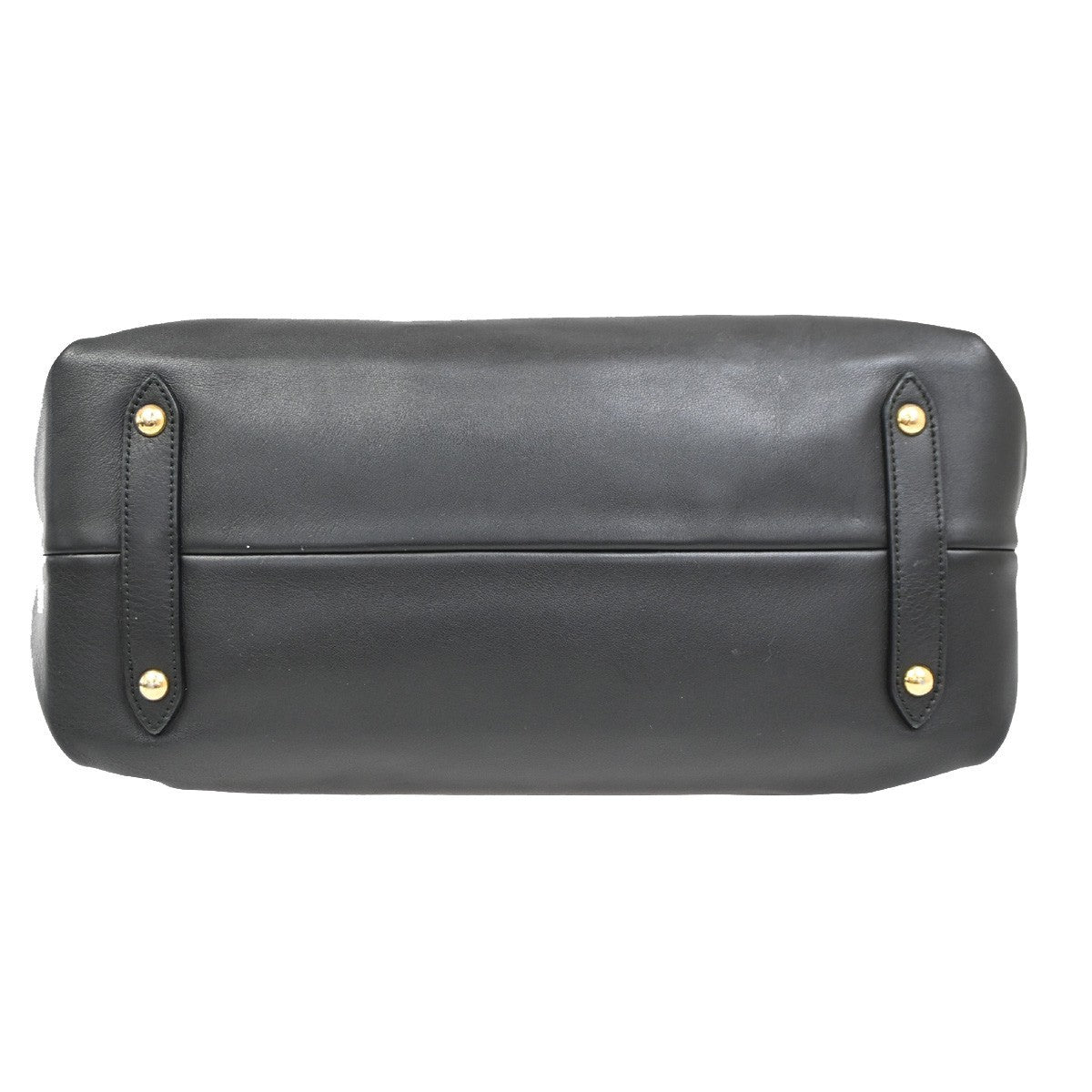 Salvatore Ferragamo Double Gancini Side Buckle Tote Leather, BLACK, LEATHER, Tote bag