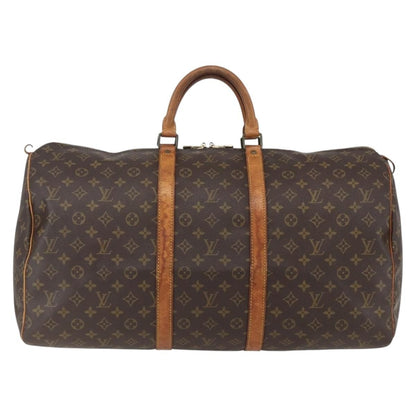 Louis Vuitton Keepall Bag Monogram Canvas, BROWN, CANVAS, Travel bag