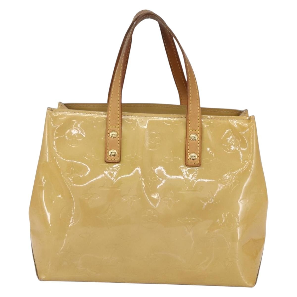 Louis Vuitton Reade Handbag Monogram Vernis, BEIGE, PATENT_LEATHER, Handbag