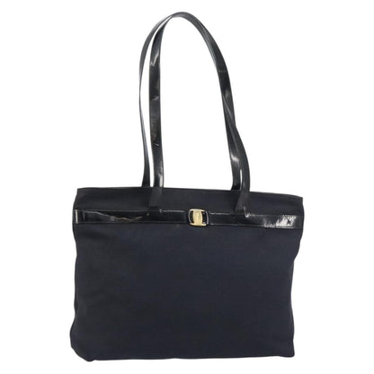 Salvatore Ferragamo Vala tote Canvas, BLACK, CANVAS, Tote bag