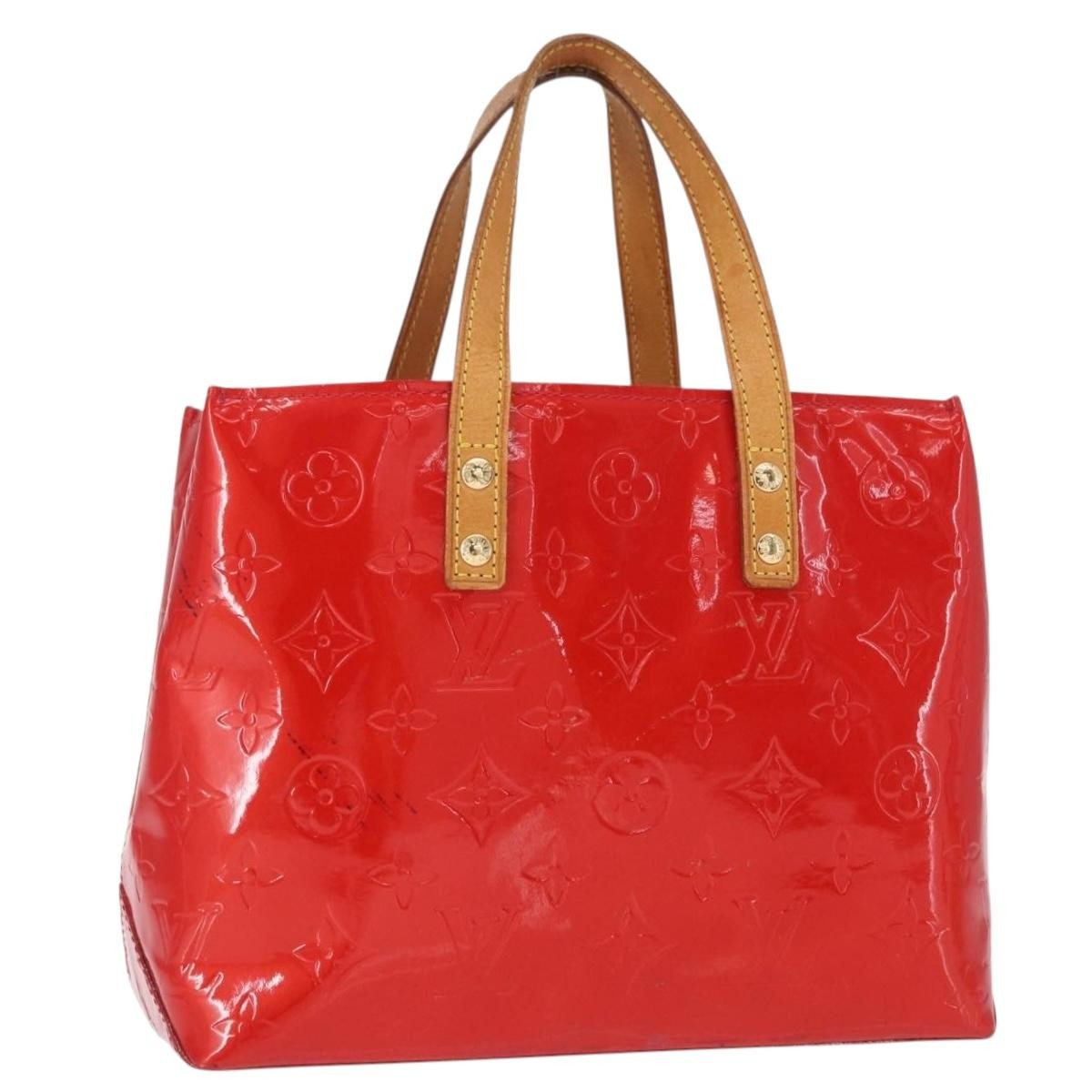 Louis Vuitton Reade Handbag Monogram Vernis, RED, PATENT_LEATHER, Handbag