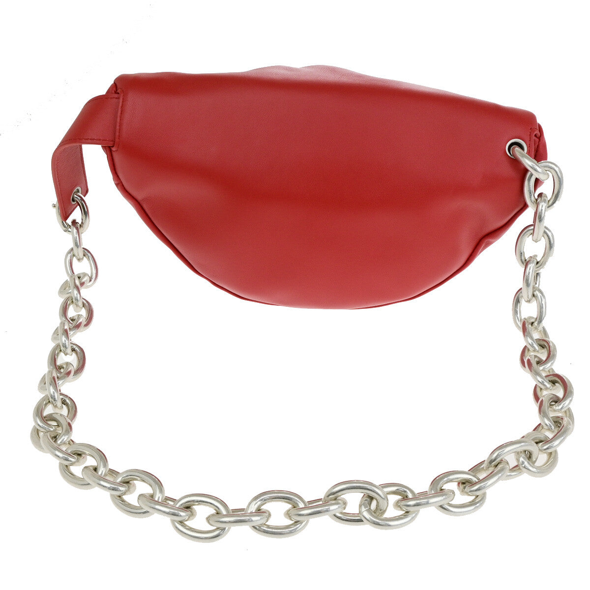 Bottega Veneta The Chain Pouch Leather, RED, LEATHER, Clutche & pouche
