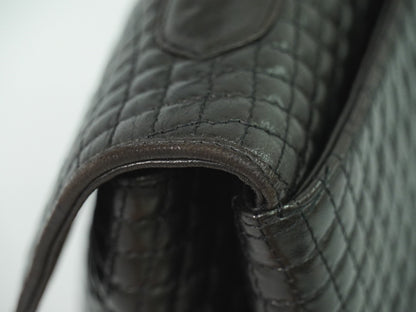 Bally Vintage Handbag Leather, BLACK, LEATHER, Handbag