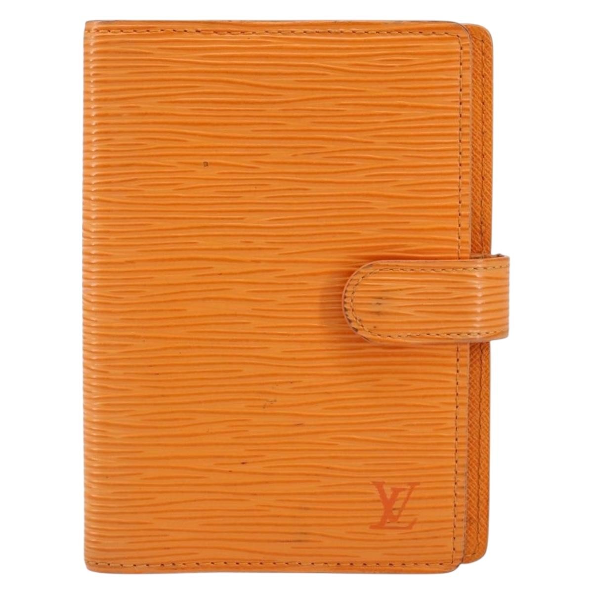 Louis Vuitton Agenda Cover Epi Leather, ORANGE, LEATHER, Wallets