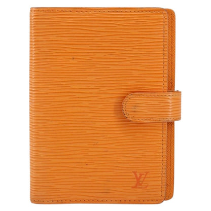 Louis Vuitton Agenda Cover Epi Leather, ORANGE, LEATHER, Wallets