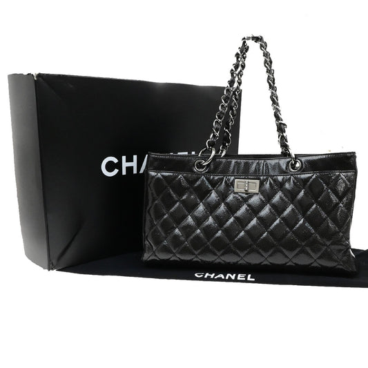 Chanel Reissue 2.55 Tote Quilted Patent, BLACK, PATENT_LEATHER, Tote bag