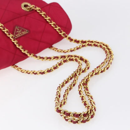 Prada Re-Edition 1995 Chain Tote Quilted Re-Nylon, PINK, NYLON, Shoulder bag