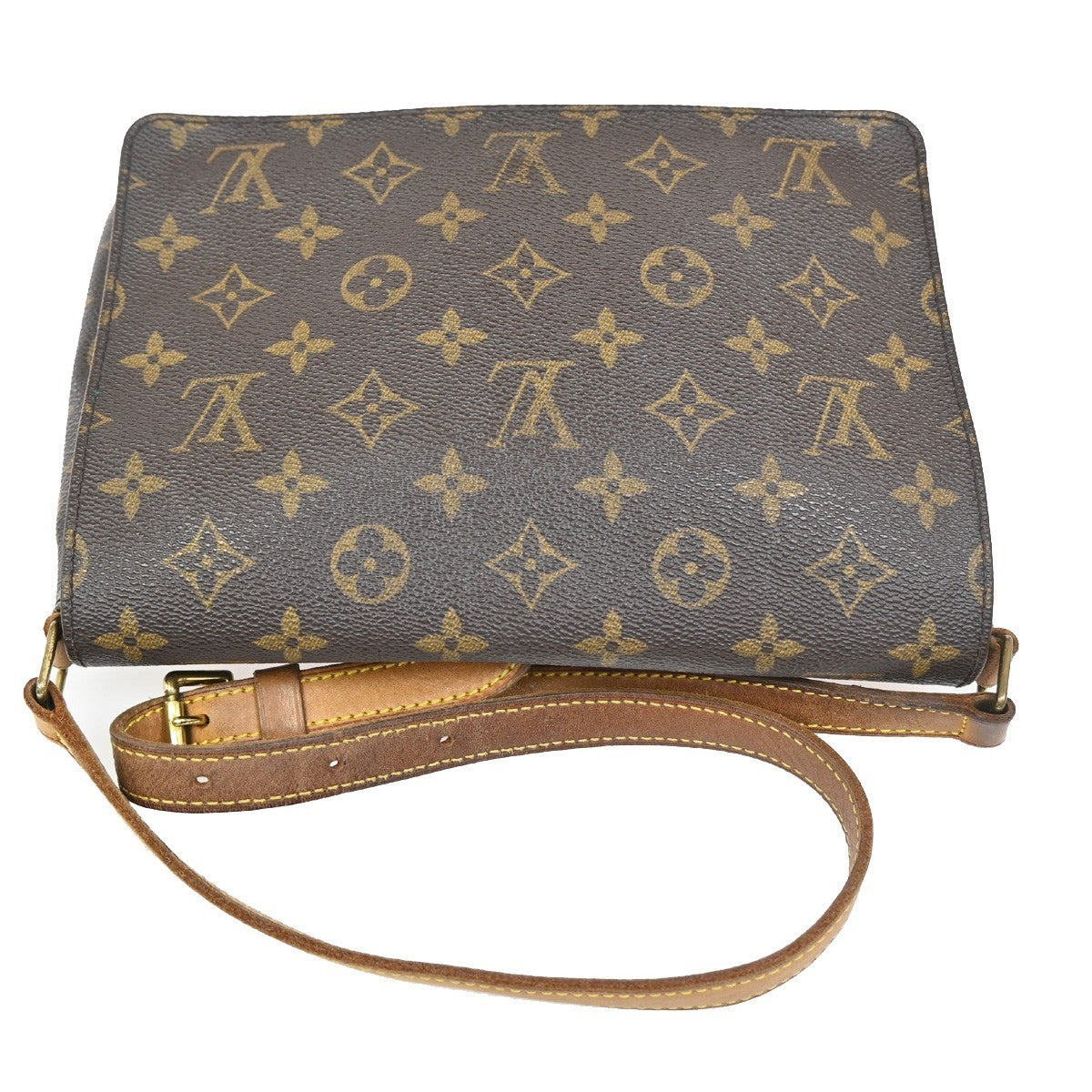 Louis Vuitton Musette Tango Handbag Monogram Canvas, BROWN, CANVAS, Shoulder bag