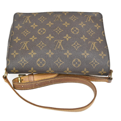 Louis Vuitton Musette Tango Handbag Monogram Canvas, BROWN, CANVAS, Shoulder bag